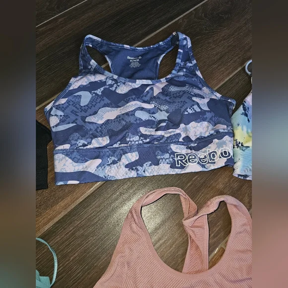 SPORTS BRA LOT OF 6 SZ MEDIUM PELOTON LULULEMON RYKA VS REEBOK - Picture 3 of 11